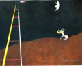 peinture tableau - Chien qui aboie à la lune Joan Miro